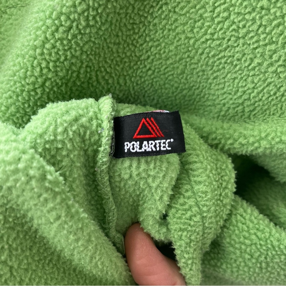 Vintage 90s L.L.Bean quarter snap fleece pullover with pockets green XL Reg - Picture 14 of 14